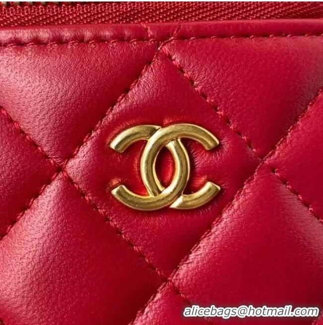 Buy Discount Chanel Original Small classic chain box handbag AP2198 Red