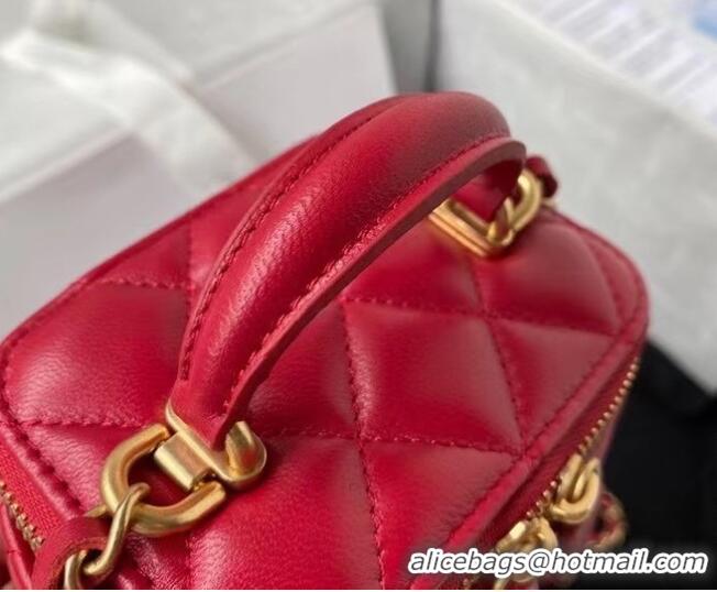 Buy Discount Chanel Original Small classic chain box handbag AP2198 Red