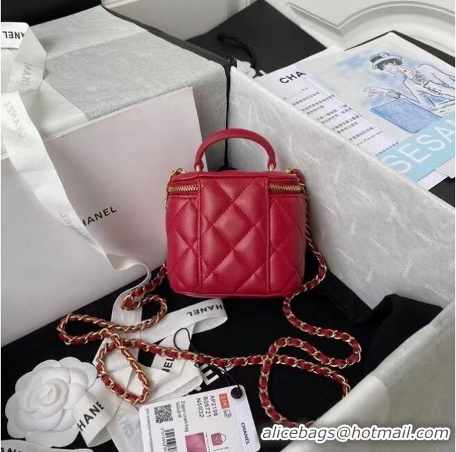 Buy Discount Chanel Original Small classic chain box handbag AP2198 Red