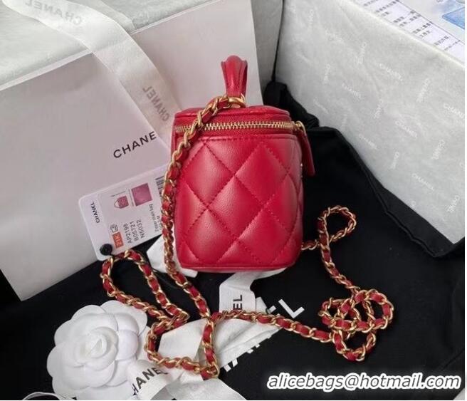 Buy Discount Chanel Original Small classic chain box handbag AP2198 Red