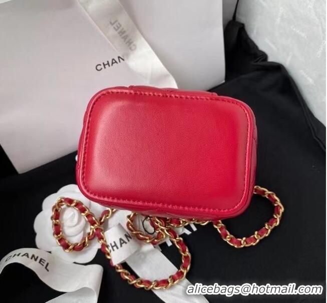 Buy Discount Chanel Original Small classic chain box handbag AP2198 Red