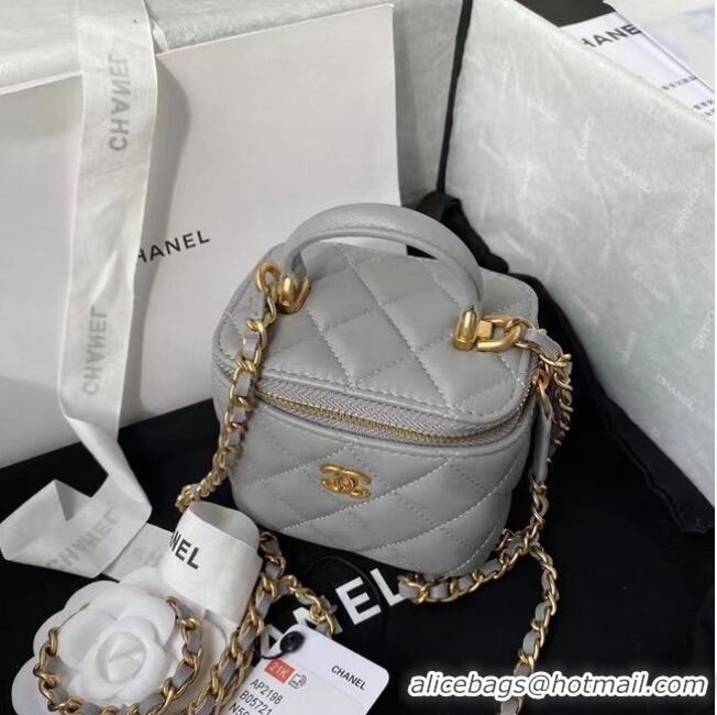 Grade Inexpensive Chanel Original Small classic chain box handbag AP2198 grey