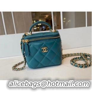 New Style Chanel Original Small classic chain box handbag AP2198 blue