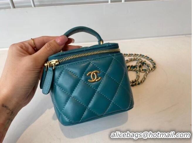 New Style Chanel Original Small classic chain box handbag AP2198 blue