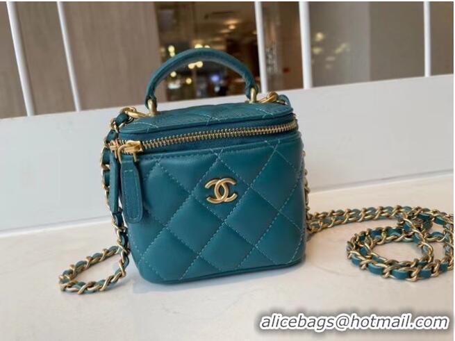 New Style Chanel Original Small classic chain box handbag AP2198 blue