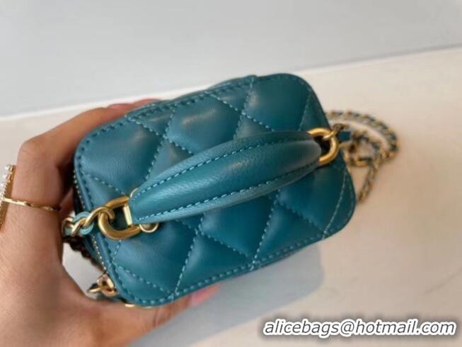 New Style Chanel Original Small classic chain box handbag AP2198 blue