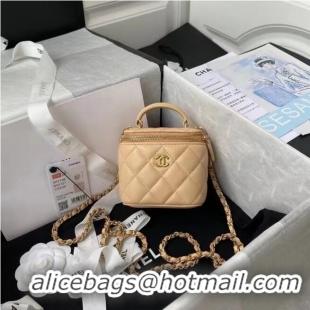 High Quality Chanel Original Small classic chain box handbag AP2198 Apricot