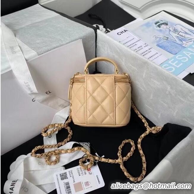 High Quality Chanel Original Small classic chain box handbag AP2198 Apricot