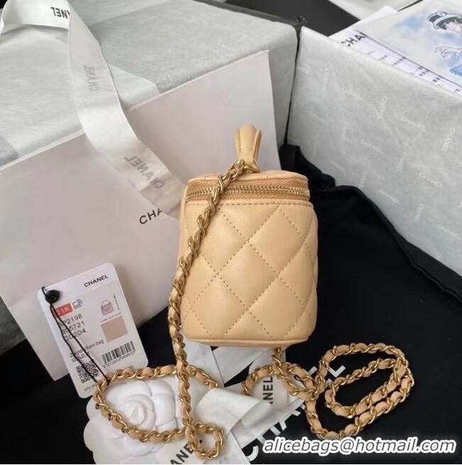 High Quality Chanel Original Small classic chain box handbag AP2198 Apricot