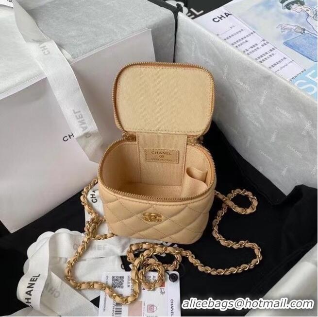 High Quality Chanel Original Small classic chain box handbag AP2198 Apricot