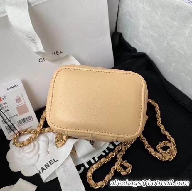 High Quality Chanel Original Small classic chain box handbag AP2198 Apricot