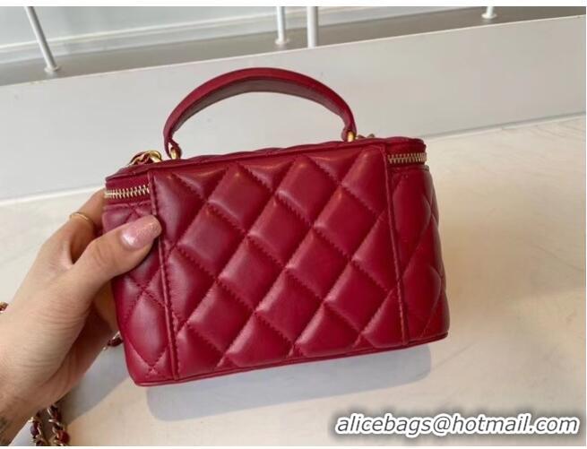 Inexpensive Chanel Original Small classic chain box handbag AP2199 Red