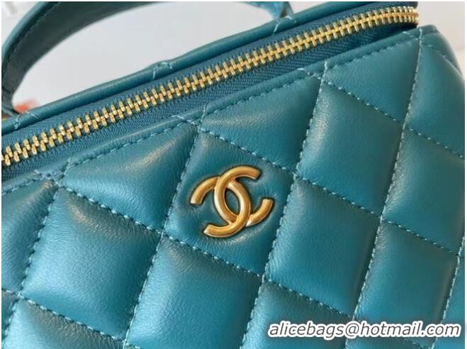 Luxury Grade Chanel Original Small classic chain box handbag AP2199 blue