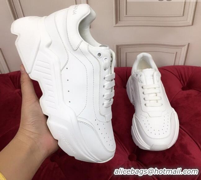 Super Quality Dolce Gabbana Nappa Leather Daymaster Sneakers 120156 White