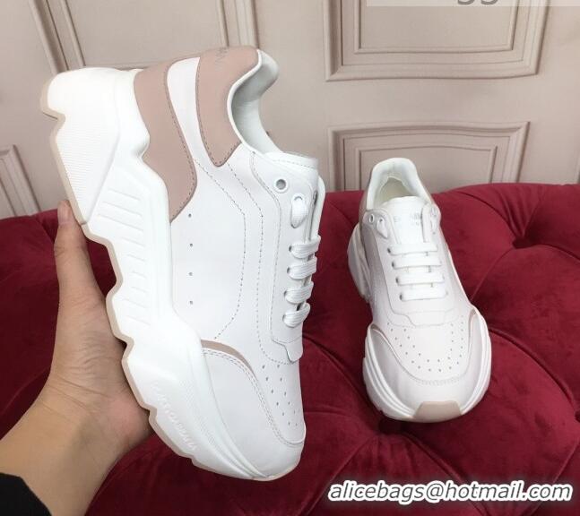 Custom Dolce Gabbana Nappa Leather Daymaster Sneakers 120156 White/Beige