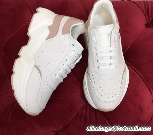 Custom Dolce Gabbana Nappa Leather Daymaster Sneakers 120156 White/Beige