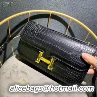 New Fashion Hermes Shoulder Bag H022 Black Gold Hardware