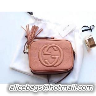 Promotional Gucci Soho Calfskin Leather Disco Bag 308364 Rose Beige