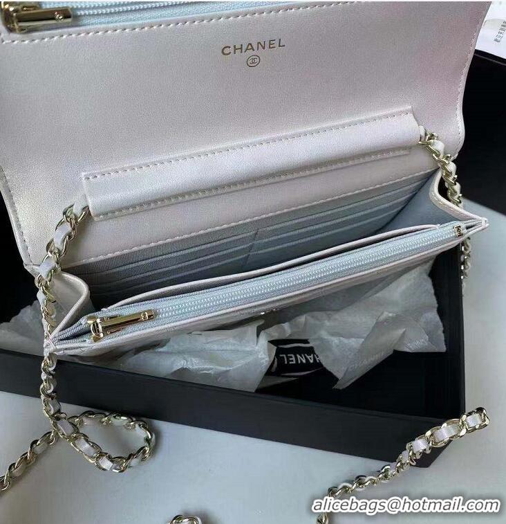 Buy Chanel TOP Quality Leather WOC Bag with Chian AP0315 Silver 2021