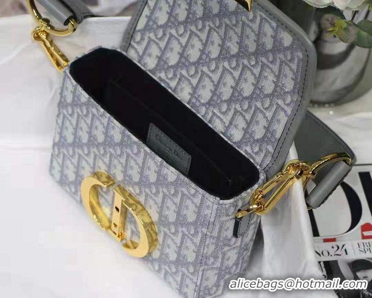 Buy Discount Dior 30 MONTAIGNE JACQUARD CANVAS BOX BAG M928 Grey