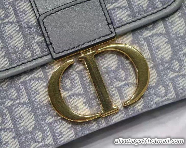 Buy Discount Dior 30 MONTAIGNE JACQUARD CANVAS BOX BAG M928 Grey