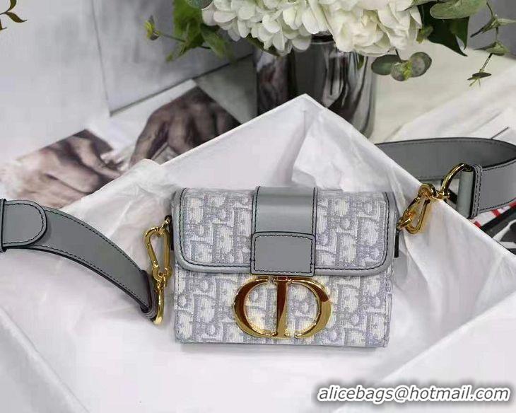 Buy Discount Dior 30 MONTAIGNE JACQUARD CANVAS BOX BAG M928 Grey