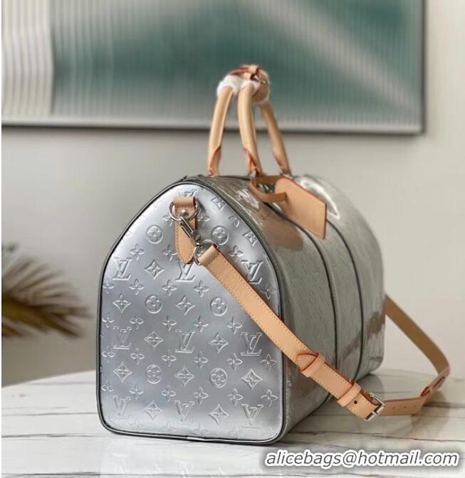 Promotional Louis Vuitton Monogram Mirror KEEPALL BANDOULIERE 50 M45886 Silver