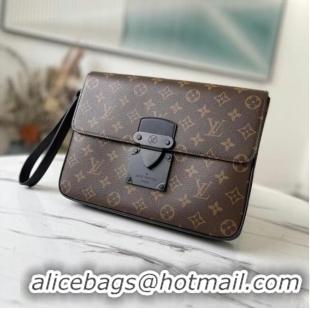 Good Product Louis Vuitton Original Monogram Canvas Zipper Clutch bag M80560 Black