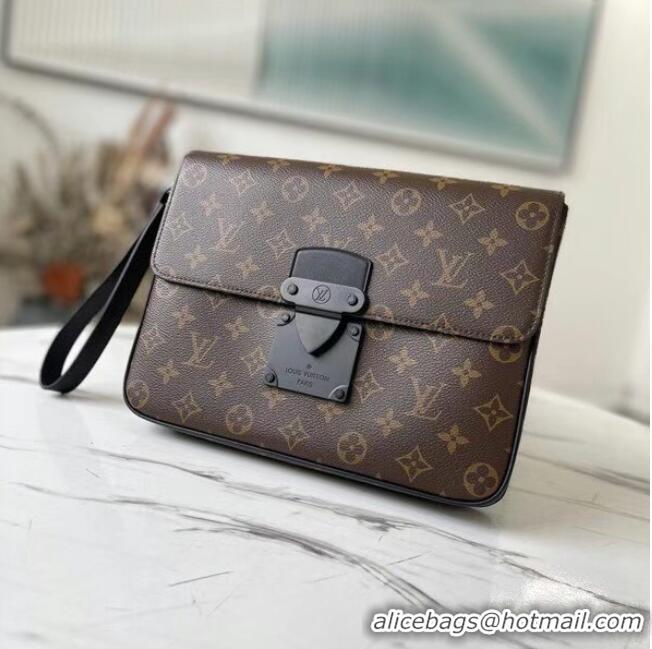 Good Product Louis Vuitton Original Monogram Canvas Zipper Clutch bag M80560 Black