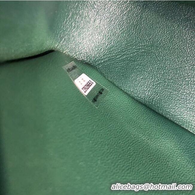 Well Crafted Chanel Small Classic Handbag Grained Calfskin & silver-Tone Metal A69900 Green