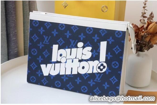 Well Crafted Louis Vuitton POCHETTE VOYAGE MM M61692 BLUE