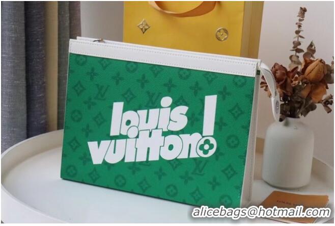 Famous Brand Louis Vuitton POCHETTE VOYAGE MM M61692 GREEN