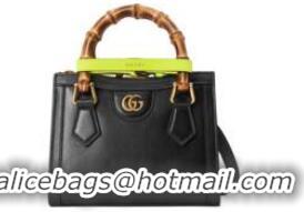 Top Grade Gucci Diana mini tote bag 655661 Black