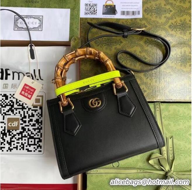 Top Grade Gucci Diana mini tote bag 655661 Black