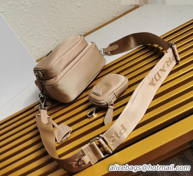 Famous Brand Prada Re-Edition 2005 Nylon Bag 1BH153 Beige 2021