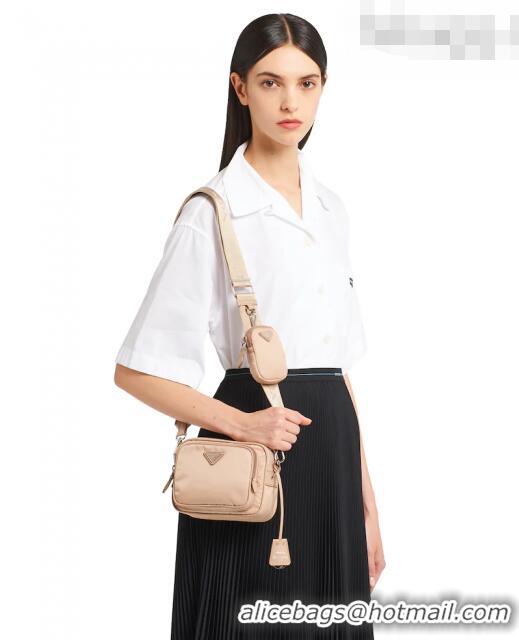 Famous Brand Prada Re-Edition 2005 Nylon Bag 1BH153 Beige 2021