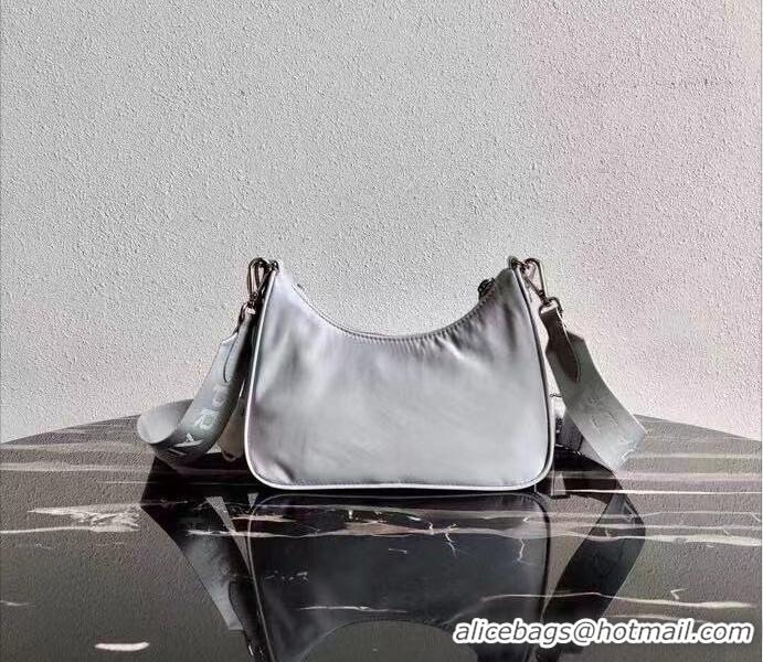 Cheapest Prada Re-Edition 2005 Nylon Shoulder Bag 1BH204 White