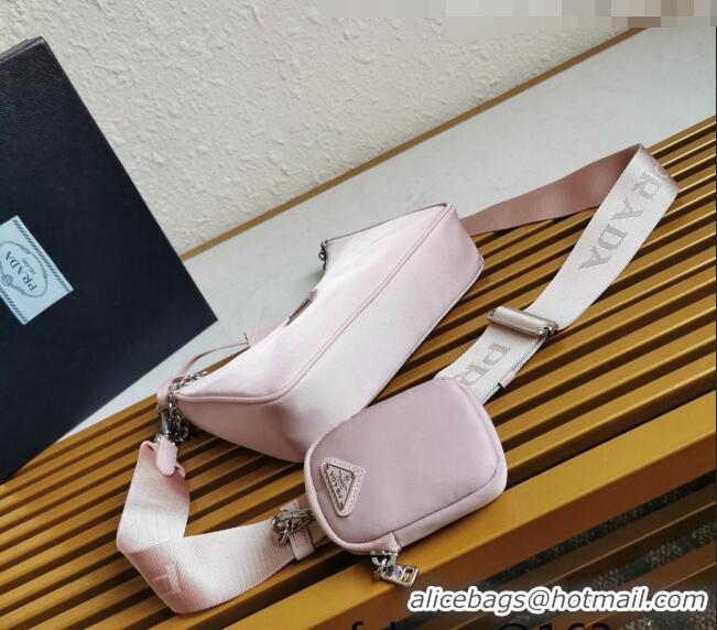 Low Cost Prada Re-Edition 2005 Nylon Shoulder Bag 1BH204 Pink 2021