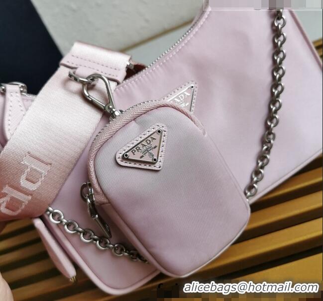 Low Cost Prada Re-Edition 2005 Nylon Shoulder Bag 1BH204 Pink 2021