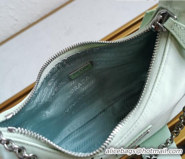 Inexpensive Prada Re-Edition 2005 Nylon Shoulder Bag 1BH204 Green 2021