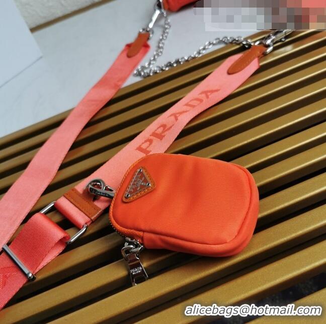 Top Grade Prada Re-Edition 2005 Nylon Shoulder Bag 1BH204 Orange 2021