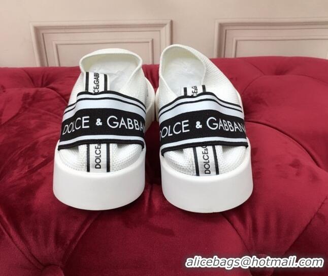 Custom Dolce&Gabbana DG Knit Slip-on Sneakers 060529 White