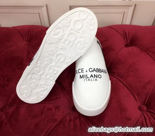 Custom Dolce&Gabbana DG Knit Slip-on Sneakers 060529 White