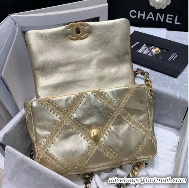 Fashion Discount Chanel 19 flap bag AS1160 Gold