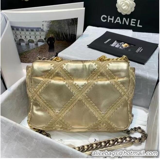 Fashion Discount Chanel 19 flap bag AS1160 Gold