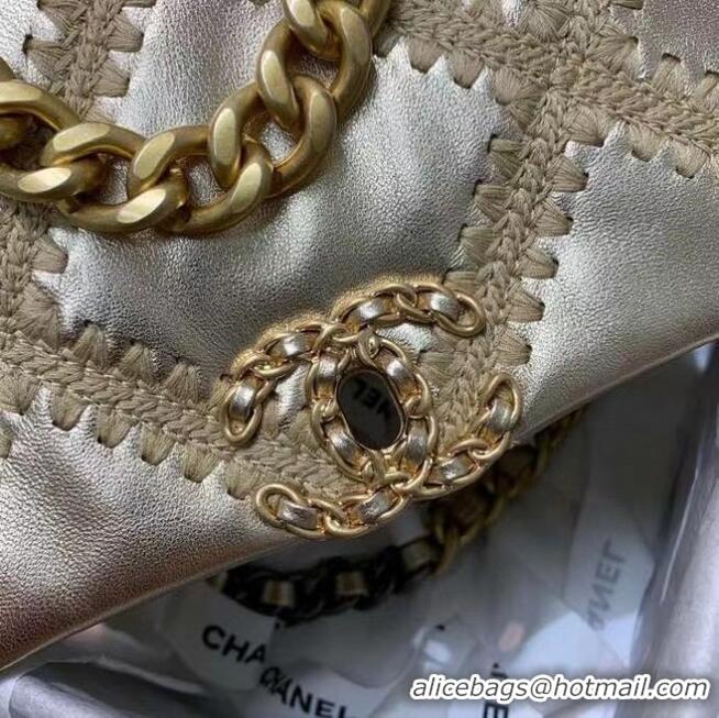 Fashion Discount Chanel 19 flap bag AS1160 Gold