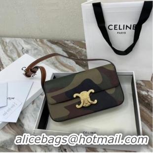 Good Product Celine TRIOMPHE SHOULDER BAG IN TRIOMPHE CANVAS AND CALFSKIN 194143