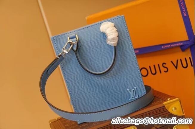 Super Quality Louis Vuitton EPI Leather PETIT SAC PLAT M80168 Blue