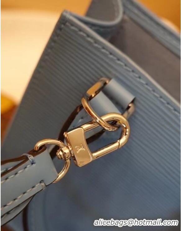 Super Quality Louis Vuitton EPI Leather PETIT SAC PLAT M80168 Blue