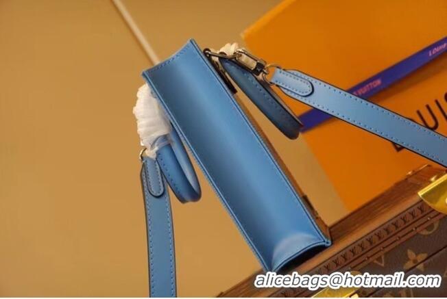 Super Quality Louis Vuitton EPI Leather PETIT SAC PLAT M80168 Blue